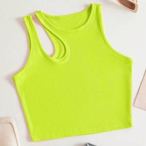 NWT Verdusa cut out asymmetrical neck crop top